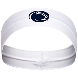 Hype and Vice elastic headband white with Penn State Athletic Logo